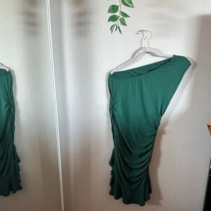 SHEIN Green One Shoulder Dress